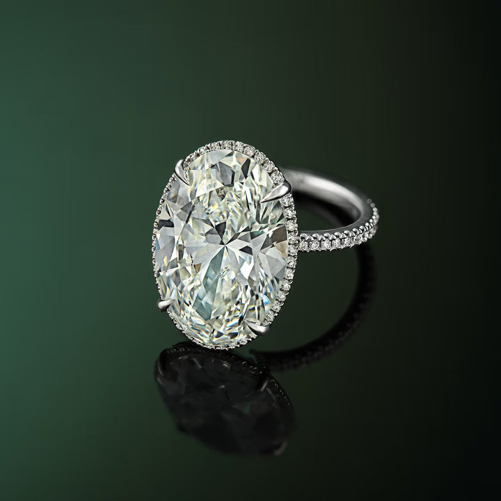 Elevated Halo Split Prong Lab-Grown Diamond Engagement Ring